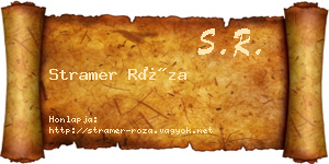 Stramer Róza névjegykártya